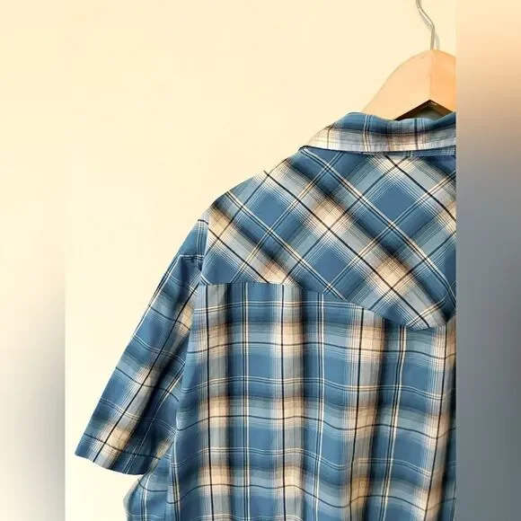 Wrangler | vintage men’s short sleeve western cowboy shirt w pearl snap buttons - Picture 5 of 5